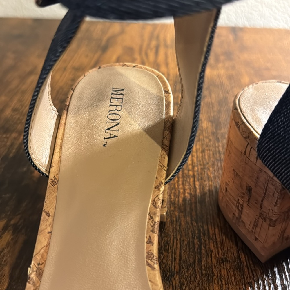 Merona - Talia Quarter Strap Cork Block Heel 6 1/2 - Picture 5 of 6